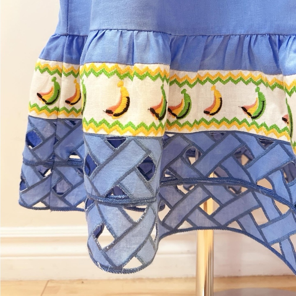 Vibrant Blue Off-Shoulder Skirt Set - Picture 4 of 10